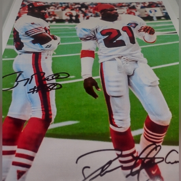 SAN FRANCISCO 49ERS 8.5x11 GLOSSY🏈POSTER JERRY RICE🌟& PRIME DEION🌟 SANDERS!🔥 - Picture 8 of 13